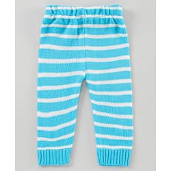 Babyhug Full Sleeves Pull Over Sweater With Pant Penguin Design - Blue