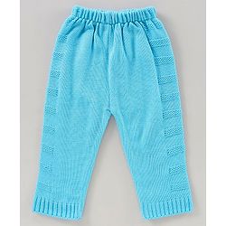 Babyhug Full Sleeves Intarsia Knitted Sweater Set - Blue