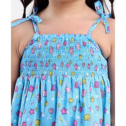 Babyhug Singlet Sleeveless Printed Top - Blue