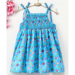 Babyhug Singlet Sleeveless Printed Top - Blue