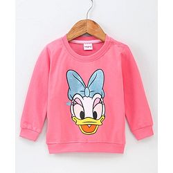 Babyhug Full Sleeves Sweatshirt Daisy Duck Graphic - Pink