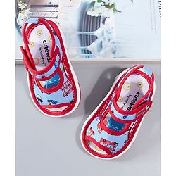 Cute Walk by Babyhug Sandals Vehicle Print - Red