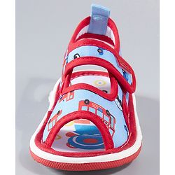 Cute Walk by Babyhug Sandals Vehicle Print - Red