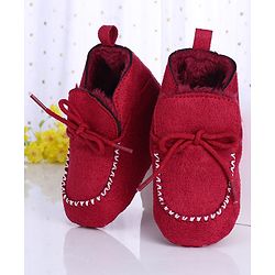 Cute Walk by Babyhug Shoes Style Booties - Red