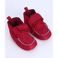 Cute Walk by Babyhug Shoes Style Booties - Red