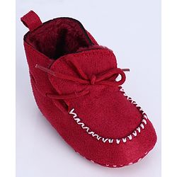 Cute Walk by Babyhug Shoes Style Booties - Red