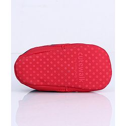 Cute Walk by Babyhug Shoes Style Booties - Red Blue