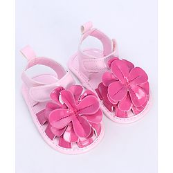 Cute Walk by Babyhug Booties Floral Applique - Beige