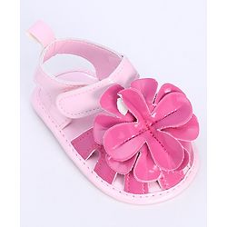 Cute Walk by Babyhug Booties Floral Applique - Beige