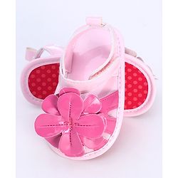 Cute Walk by Babyhug Booties Floral Applique - Beige