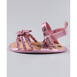 Cute Walk by Babyhug Booties Bow Applique - Pink