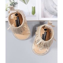 Cute Walk by Babyhug Party Wear Sandals - Golden