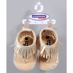 Cute Walk by Babyhug Party Wear Sandals - Golden