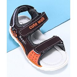 Cute Walk by Babyhug Sandals - Black