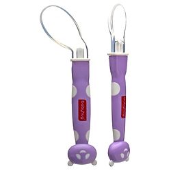 Babyhug Panda Silicone Tip Spoon Set of 2 - Purple