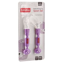Babyhug Panda Silicone Tip Spoon Set of 2 - Purple