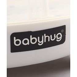 Babyhug Portable Covered Drying Rack for Baby Bottles & Accessories  White & Grey | BPA Free | Dust Proof | Easy Cleaning | Travel Friendly