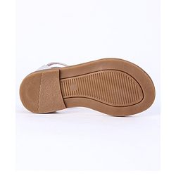 Cute Walk by Babyhug Shimmery Sandals - Silver
