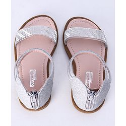 Cute Walk by Babyhug Shimmery Sandals - Silver
