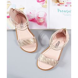 Cute Walk by Babyhug Shimmery Sandals - Silver