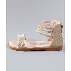 Cute Walk by Babyhug Shimmery Sandals - Silver