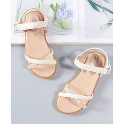 Cute Walk by Babyhug Sandals - White
