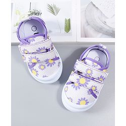 Cute Walk by Babyhug Casual Shoes Floral Print - Purple