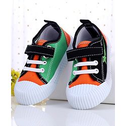 Cute Walk by Babyhug Checks Casual Shoes - Orange