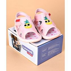 Cute Walk by Babyhug Sandals Pineapple Patch - Pink
