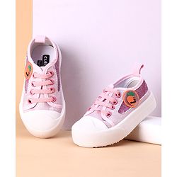 Cute Walk by Babyhug Casual Shoes Carrot Applique - Pink