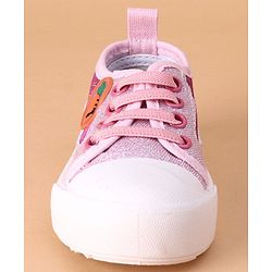 Cute Walk by Babyhug Casual Shoes Carrot Applique - Pink