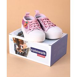 Cute Walk by Babyhug Casual Shoes Carrot Applique - Pink