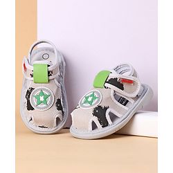 Cute Walk by Babyhug Sandals Captain America Applique - Grey