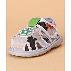 Cute Walk by Babyhug Sandals Captain America Applique - Grey