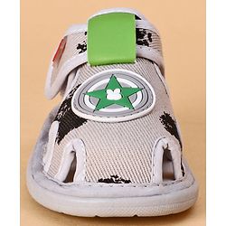 Cute Walk by Babyhug Sandals Captain America Applique - Grey