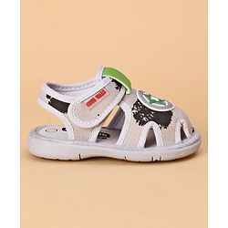 Cute Walk by Babyhug Sandals Captain America Applique - Grey