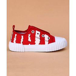 Cute Walk by Babyhug Casual Shoes Aeroplane Patch - Red White