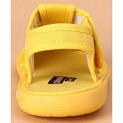 Cute Walk by Babyhug Sandals Heart Embroidery - Yellow