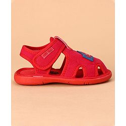 Cute Walk by Babyhug Sandals Crocodile Patch - Red