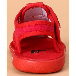 Cute Walk by Babyhug Sandals Crocodile Patch - Red