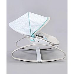 Babyhug Baby Rocker with Soothing Vibrations & Music With Canopy - Grey