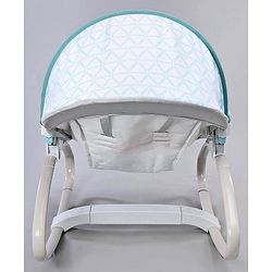 Babyhug Baby Rocker with Soothing Vibrations & Music With Canopy - Grey