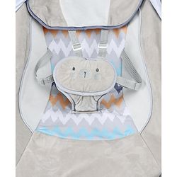 Babyhug Baby Rocker with Soothing Vibrations & Music With Canopy - Grey