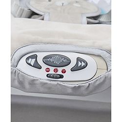 Babyhug Baby Rocker with Soothing Vibrations & Music With Canopy - Grey