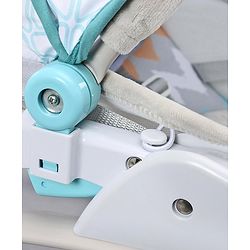 Babyhug Baby Rocker with Soothing Vibrations & Music With Canopy - Grey