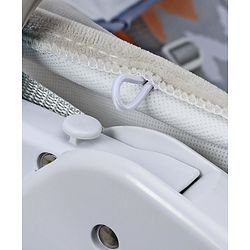 Babyhug Baby Rocker with Soothing Vibrations & Music With Canopy - Grey