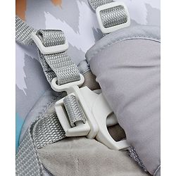 Babyhug Baby Rocker with Soothing Vibrations & Music With Canopy - Grey