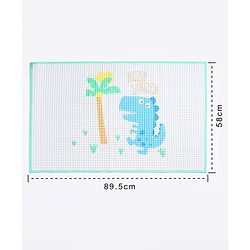 Babyhug Multipurpose Air Filled Waterproof Mat Dino Print - White