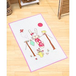 Babyhug Multipurpose Air Filled Waterproof Mat Dino Print - White