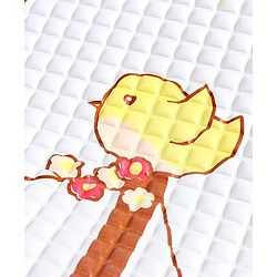 Babyhug Multipurpose Air Filled Waterproof Mat Dino Print - White